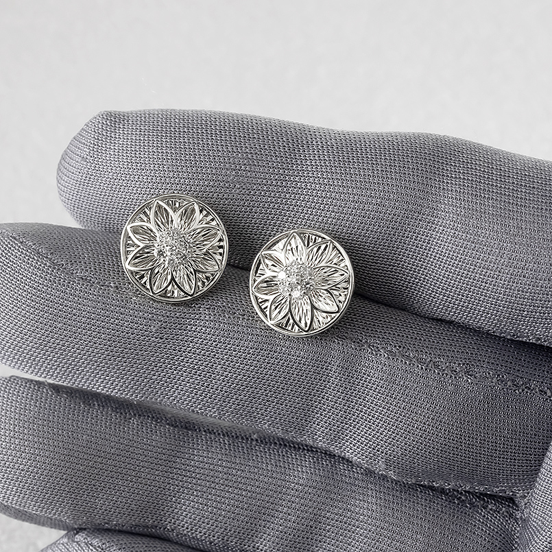 プラチナ ピアス レディース ダイヤモンド 0.2ct ペア pt900 キャッチのいらないピアス キャッチナッシャー 簡単装着 花 フラワー あすつく 送料無料 セールの画像