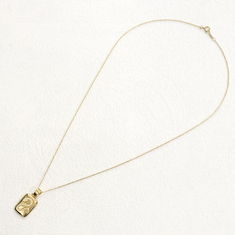 18金 ネックレス 蛇 ダイヤモンド メンズ ペンダントトップ お守り ゴールド 18k へび ヘビ スネーク インゴット型 巳年 人気 おしゃれ 送料無料 セール saleの画像