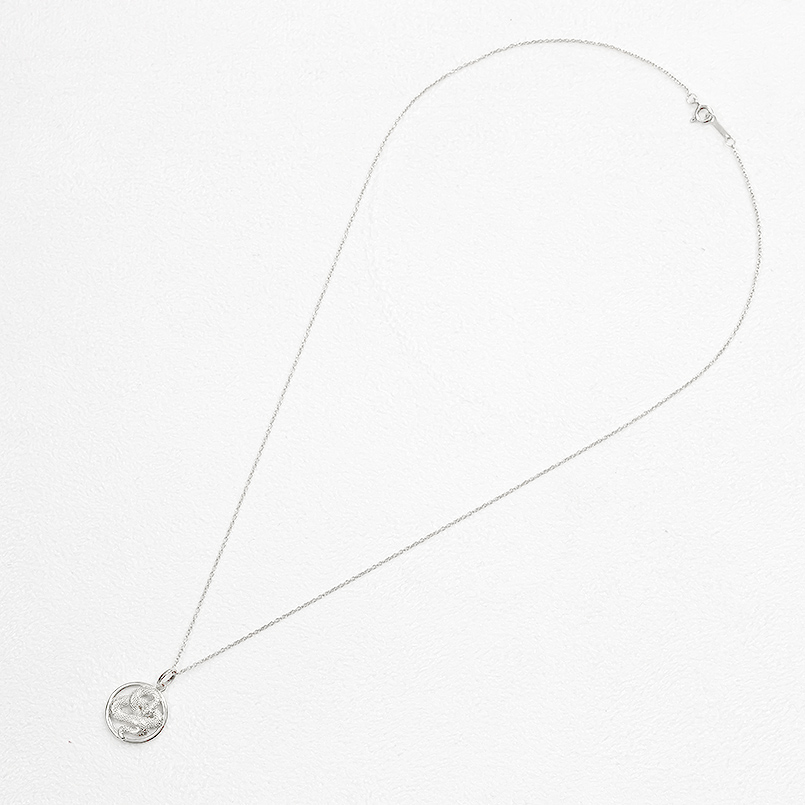 シルバー ネックレス 蛇 ダイヤモンド 0.01ct ペンダントトップ 大振り お守り sv925 へび ヘビ スネーク 巳年 人気 おしゃれ 男女兼用 送料無料 セール saleの画像
