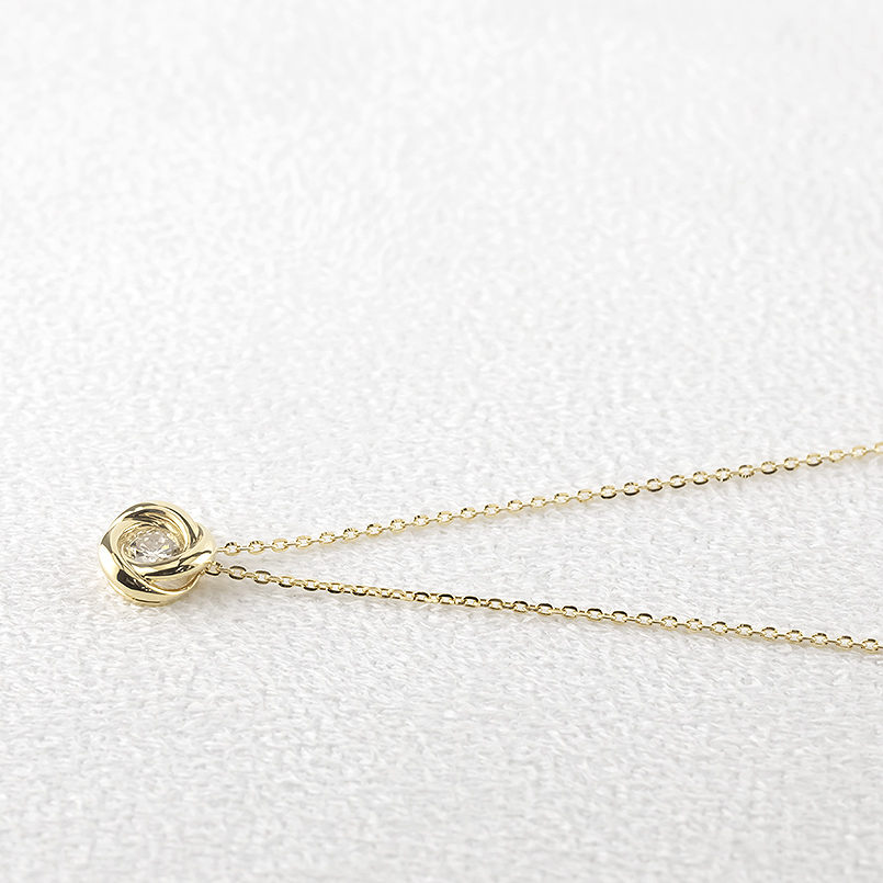 18金 ネックレス ダイヤモンド 0.308ct VSクラス 花 レディース ペンダントトップ ゴールド 18k アズキ トップ フラワー 人気 あすつく 送料無料 セール saleの画像