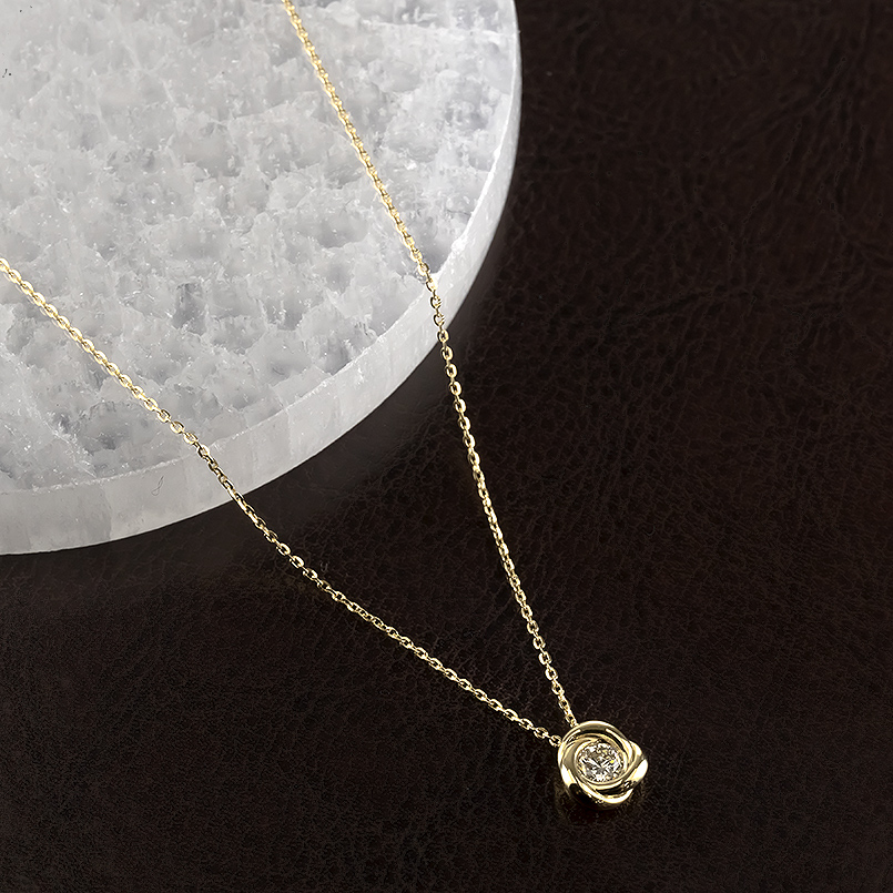 18金 ネックレス ダイヤモンド 0.308ct VSクラス 花 レディース ペンダントトップ ゴールド 18k アズキ トップ フラワー 人気 あすつく 送料無料 セール saleの画像