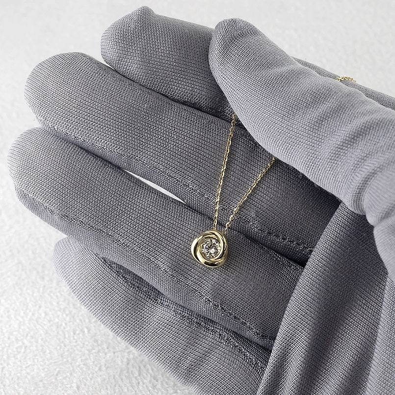 18金 ネックレス ダイヤモンド 0.308ct VSクラス 花 レディース ペンダントトップ ゴールド 18k アズキ トップ フラワー 人気 あすつく 送料無料 セール saleの画像