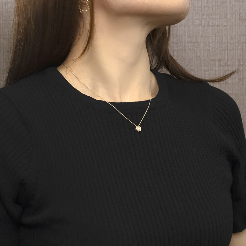 18金 ネックレス ダイヤモンド 0.308ct VSクラス 花 レディース ペンダントトップ ゴールド 18k アズキ トップ フラワー 人気 あすつく 送料無料 セール saleの画像