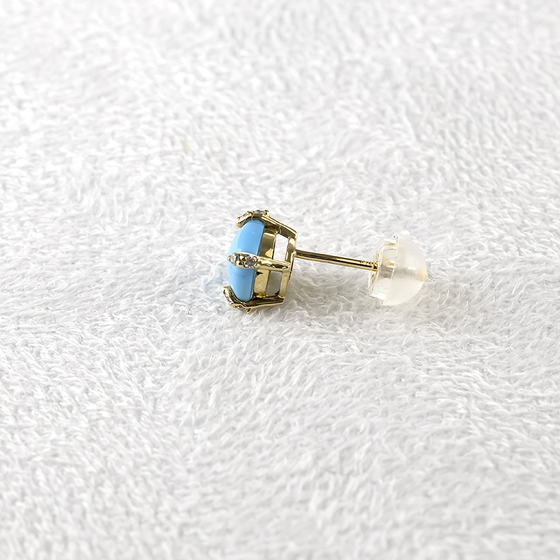 18金 ピアス トルコ ダイヤモンド ペア イエローゴールド 18k シンプル おしゃれ 人気 男女兼用 あすつく 送料無料 セール SALE_9