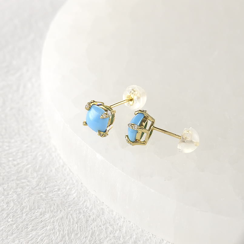 18金 ピアス トルコ ダイヤモンド ペア イエローゴールド 18k シンプル おしゃれ 人気 男女兼用 あすつく 送料無料 セール SALE_6