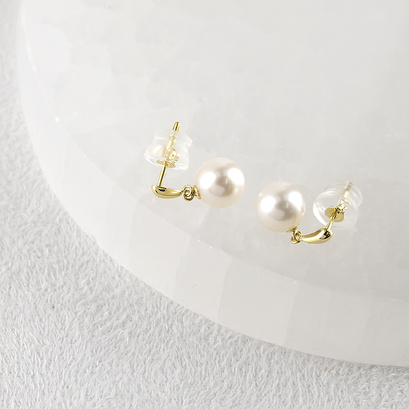 18金 ピアス パール 真珠 レディース ペア 揺れる ゆれる ゴールド 18k アコヤ あこや真珠 フォーマル イエローゴールド あすつく 送料無料 セール saleの画像