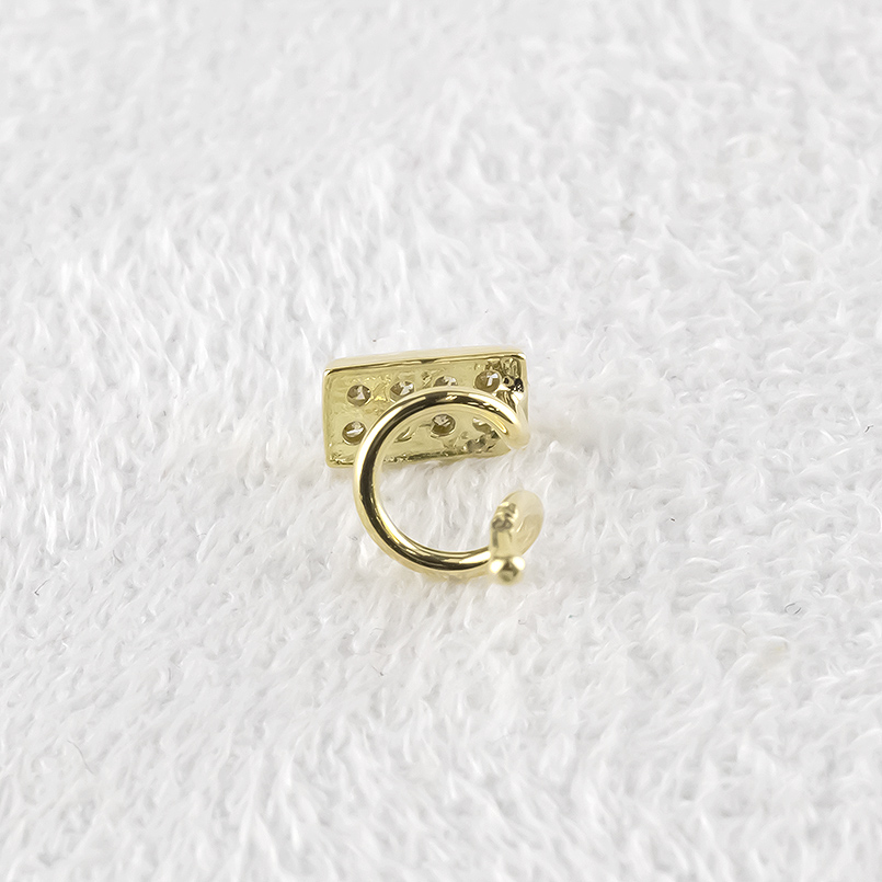 18金 ピアス ダイヤモンド ライトブラウン 片耳 レディース ゴールド 18k 簡単装着 キャッチのいらないピアス キャッチナッシャー あすつく 送料無料 saleの画像