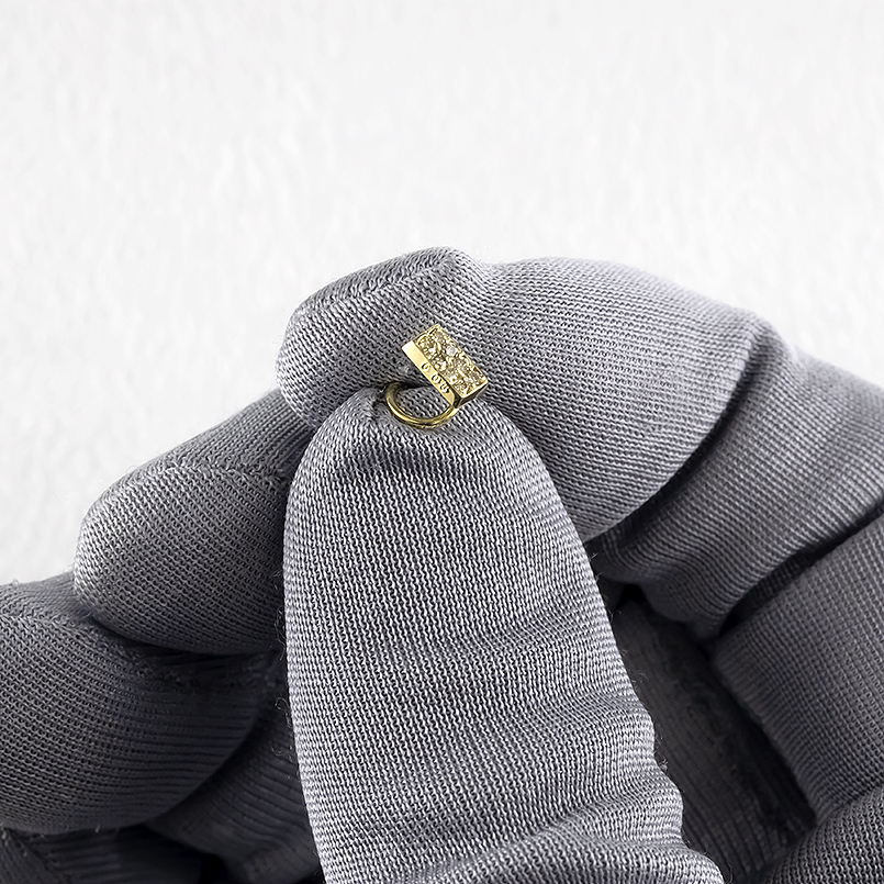 18金 ピアス ダイヤモンド ライトブラウン 片耳 レディース ゴールド 18k 簡単装着 キャッチのいらないピアス キャッチナッシャー あすつく 送料無料 saleの画像