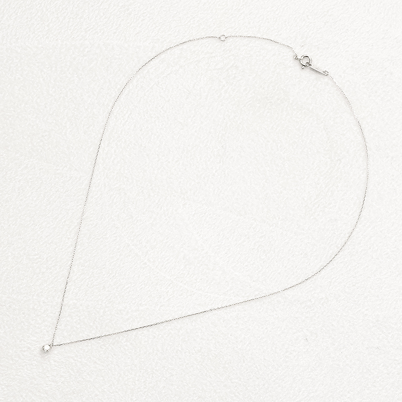 プラチナ ネックレス レディース ダイヤモンド 一粒 0.15ct pt850 レーザーホール アズキチェーン シンプル あすつく 人気 送料無料 セール saleの画像