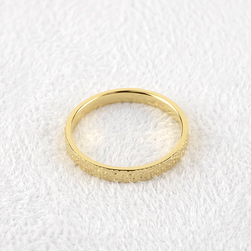 18金 リング ウッド調 ゴールド 18k 指輪 ピンキーリング 婚約指輪 地金 シンプル 人気 おしゃれ 男女兼用 送料無料 セール saleの画像