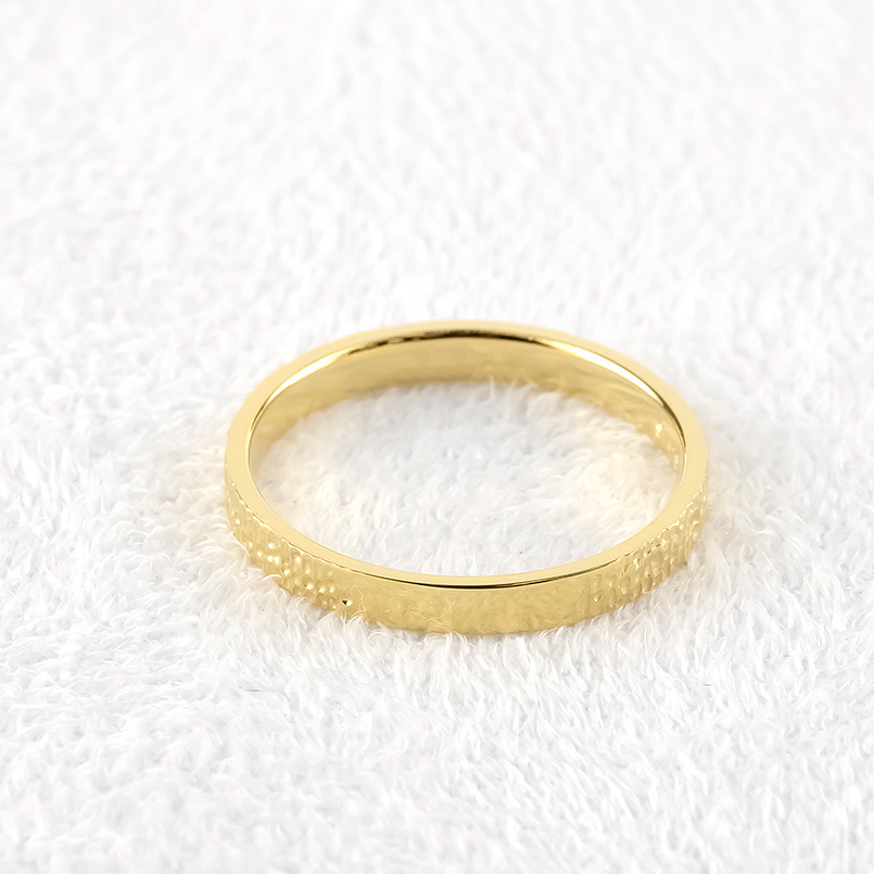 18金 リング ウッド調 ゴールド 18k 指輪 ピンキーリング 婚約指輪 地金 シンプル 人気 おしゃれ 男女兼用 送料無料 セール saleの画像