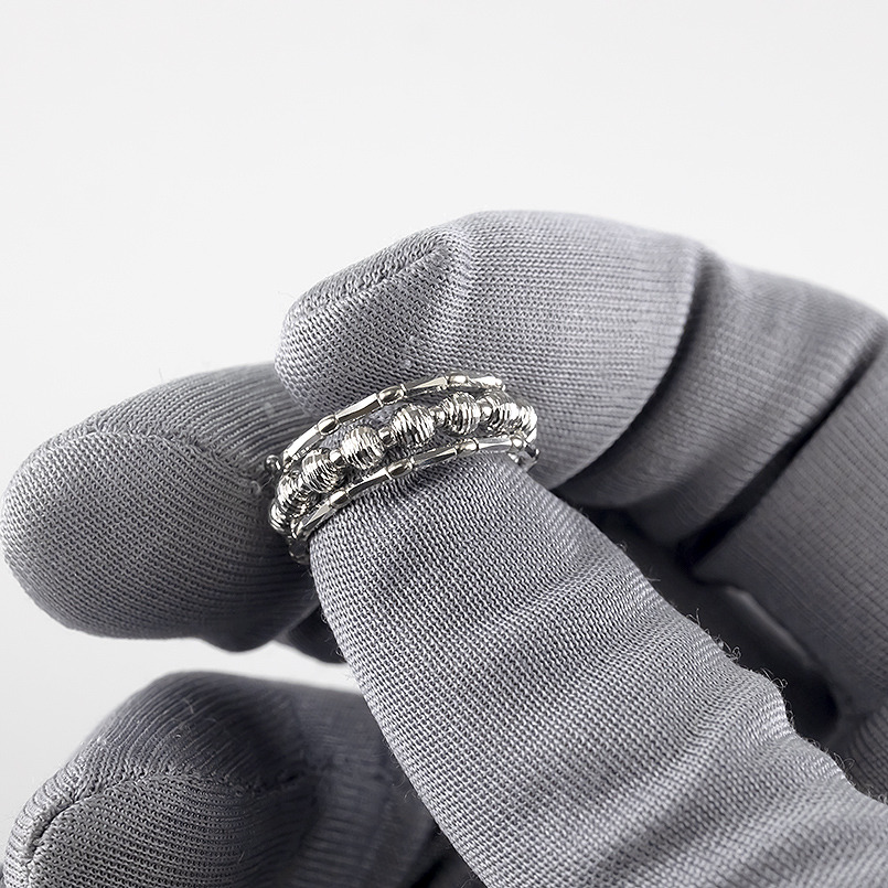 18金 リング レディース フリーサイズ 簡単装着 ミラーボール 3連 ゴールド 18k 指輪 ストッパー 婚約指輪 ピンキーリング おしゃれ あすつく 送料無料 セール | ジュエリー工房アトラス | 03