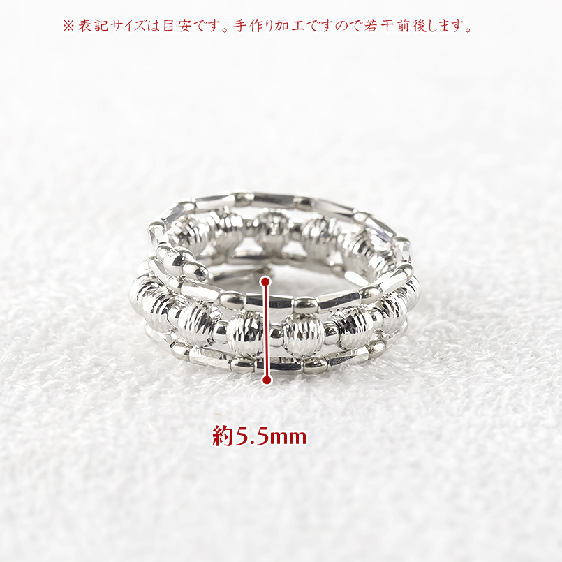 18金 リング レディース フリーサイズ 簡単装着 ミラーボール 3連 ゴールド 18k 指輪 ストッパー 婚約指輪 ピンキーリング おしゃれ あすつく 送料無料 セール | ジュエリー工房アトラス | 02