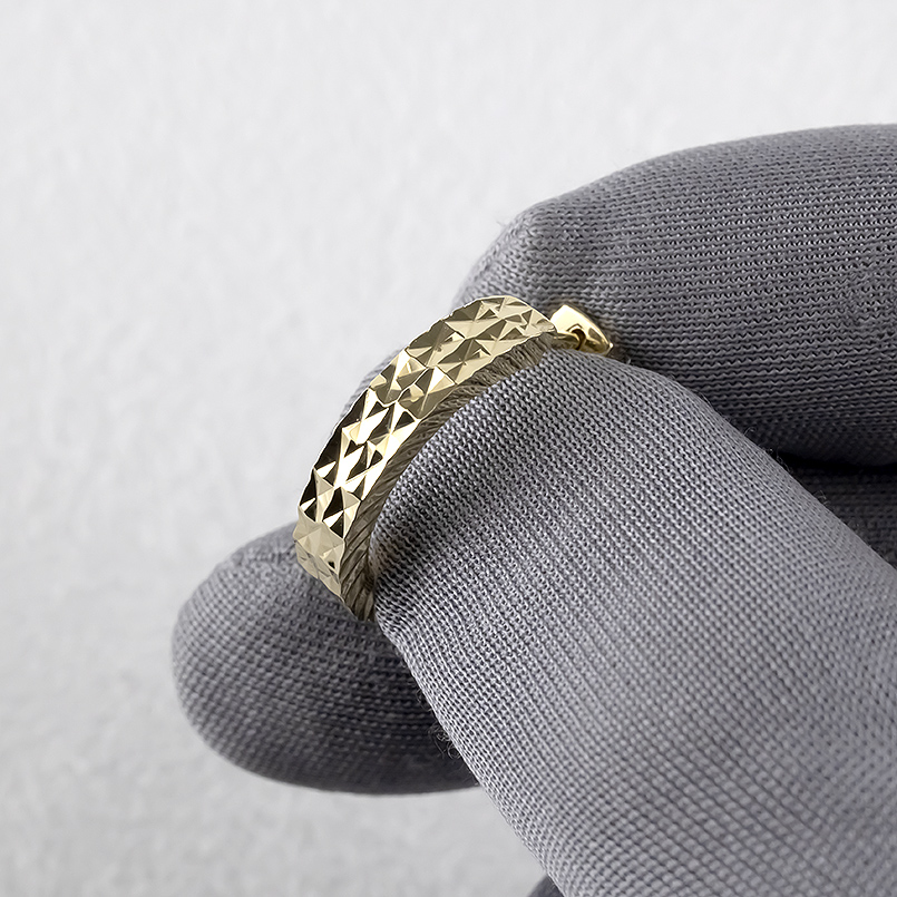 18金 フープピアス ペア 大ぶり メンズ 中折れ式 ピアス ゴールド 18k イエローゴールド リング カット 普段使い 人気 あすつく 送料無料 セール saleの画像