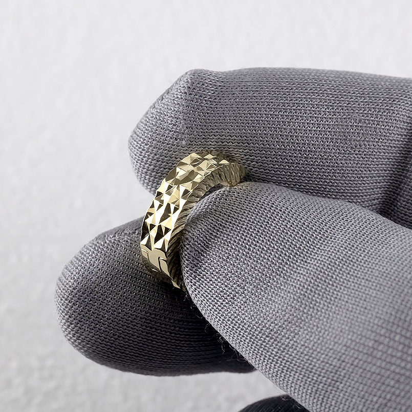 18金 フープピアス 片耳 大ぶり メンズ 中折れ式 ピアス ゴールド 18k イエローゴールド リング カット 普段使い 人気 あすつく 送料無料 セール saleの画像