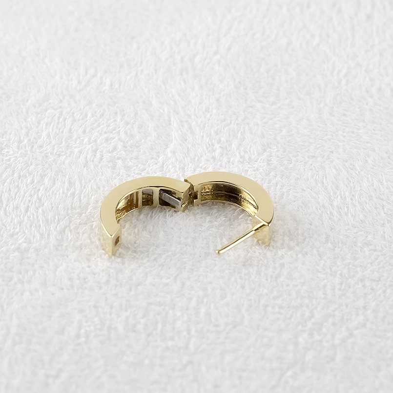 18金 フープピアス 片耳 大ぶり レディース 中折れ式 ピアス ゴールド 18k イエローゴールド リング 普段使い 人気 あすつく 送料無料 セール saleの画像