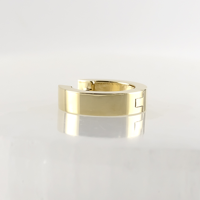 18金 フープピアス 片耳 大ぶり レディース 中折れ式 ピアス ゴールド 18k イエローゴールド リング 普段使い 人気 あすつく 送料無料 セール saleの画像