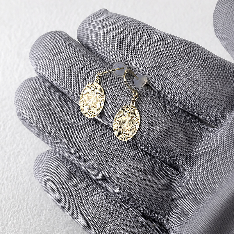 18金 ピアス レディース ペア 揺れる ゆれる ゴールド 18k ホログラム フックピアス 普段使い フォーマル シンプル あすつく 送料無料 セール SALE_4