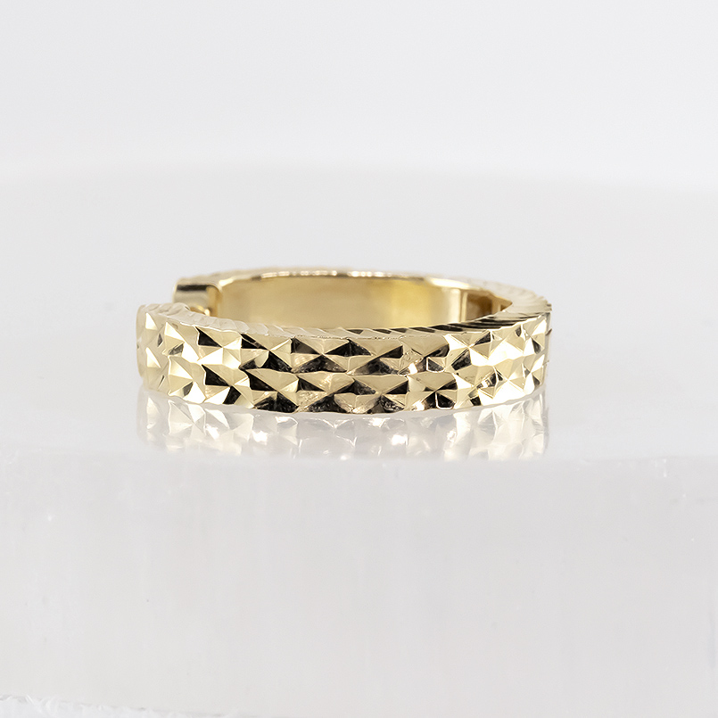 18金 フープピアス ペア 大ぶり メンズ 中折れ式 ピアス ゴールド 18k イエローゴールド リング カット 普段使い 人気 あすつく 送料無料 セール saleの画像