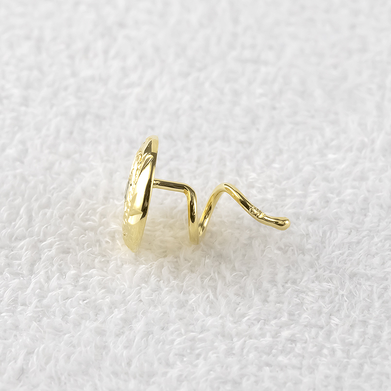 18金 ピアス 片耳 ハワイアンジュエリー 選べる 天然石材質 キャッチのいらないピアス キャッチナッシャー ゴールド 18k 男女兼用 送料無料 セール saleの画像