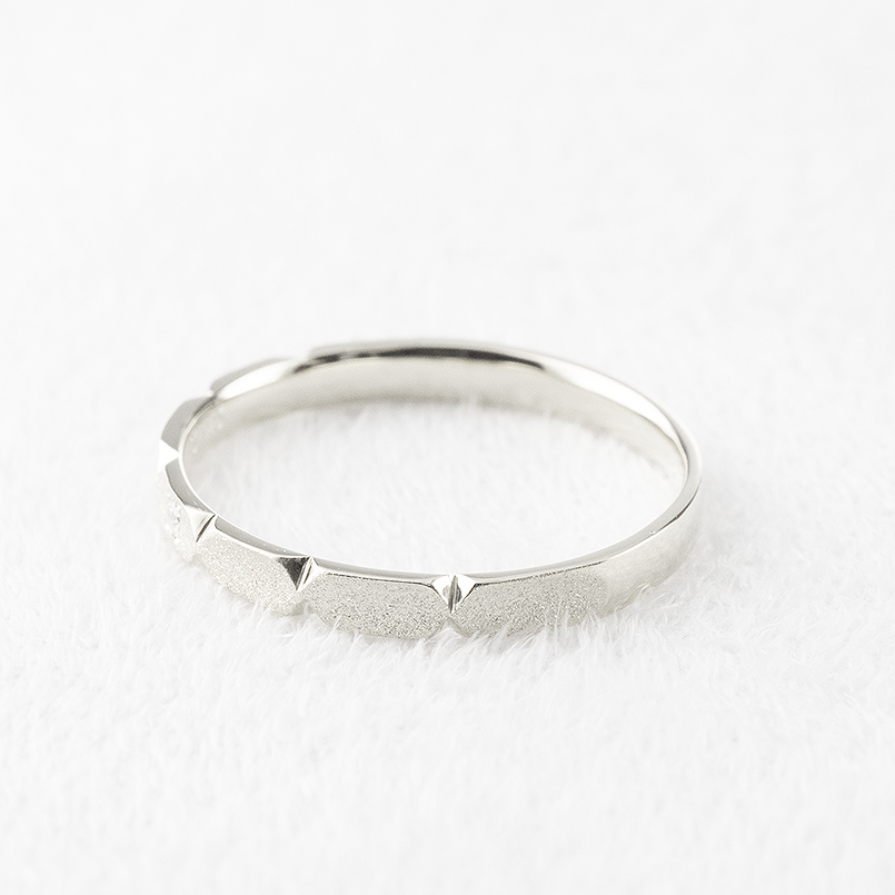 シルバー ペアリング ダイヤモンド 2本セット sv925 結婚指輪 指輪 ペア マリッジリング シンプル ストレート ダイヤモンドダスト 送料無料 セール saleの画像