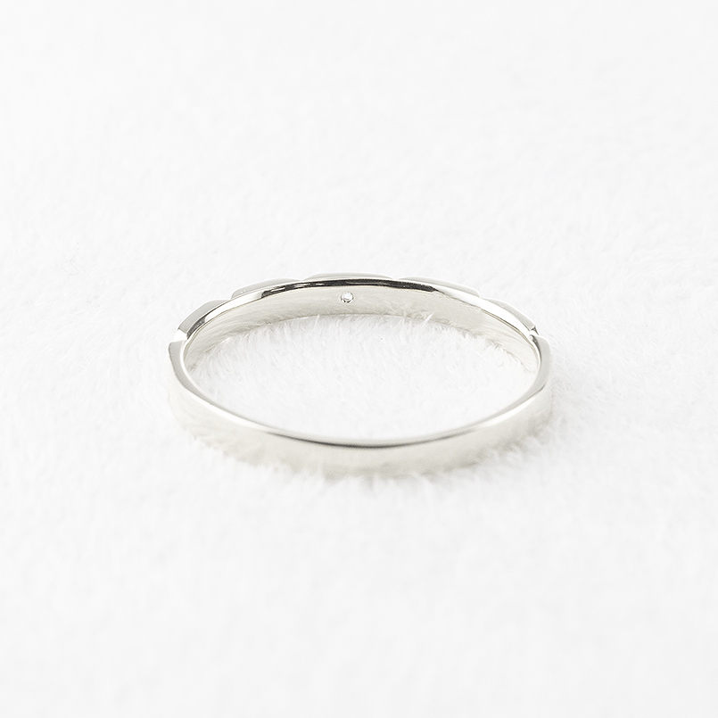 シルバー ペアリング ダイヤモンド 2本セット sv925 結婚指輪 指輪 ペア マリッジリング シンプル ストレート ダイヤモンドダスト 送料無料 セール saleの画像