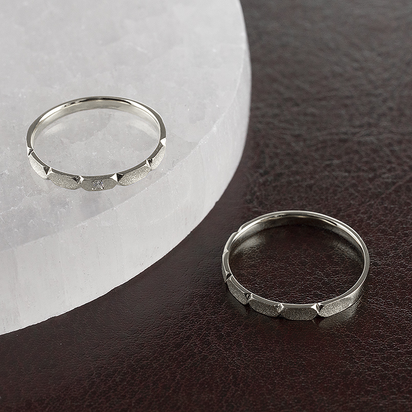 シルバー ペアリング ダイヤモンド 2本セット sv925 結婚指輪 指輪 ペア マリッジリング シンプル ストレート ダイヤモンドダスト 送料無料 セール saleの画像
