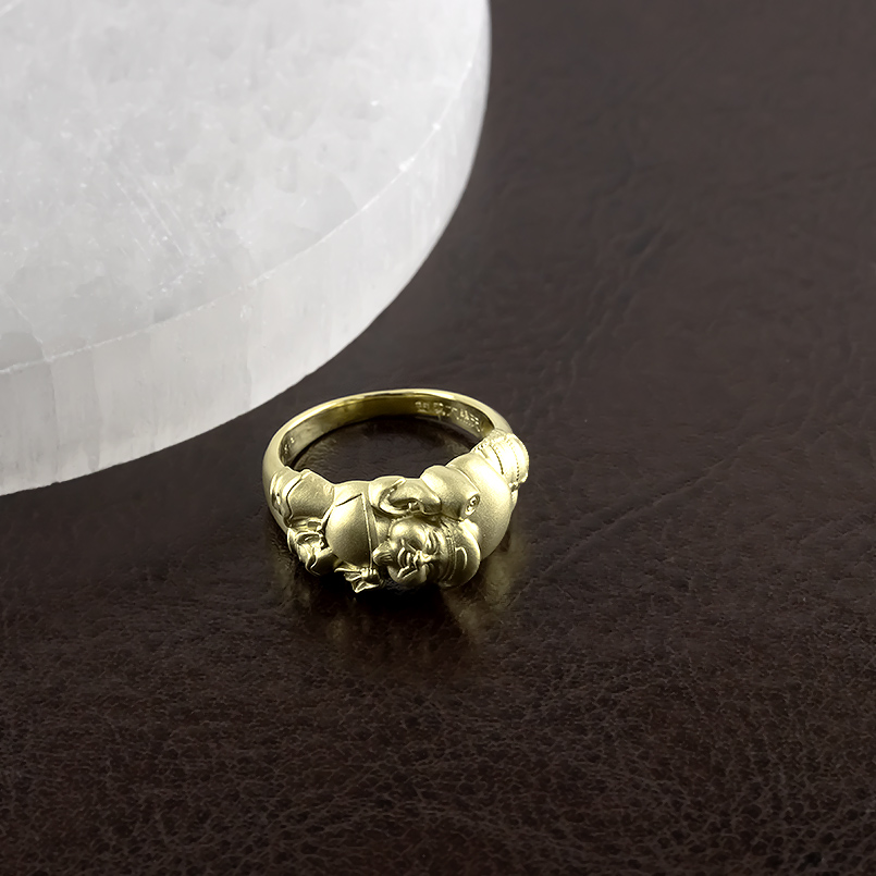 ジュエリー工房アトラス 婚約指輪 18金 リング 大黒天 レディース 太め