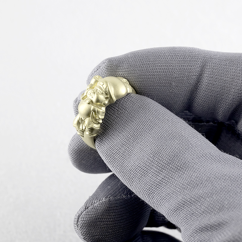 ジュエリー工房アトラス 婚約指輪 18金 リング 大黒天 レディース 太め