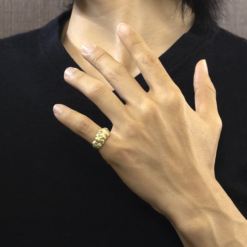 ジュエリー工房アトラス 婚約指輪 18金 リング 大黒天 レディース 太め