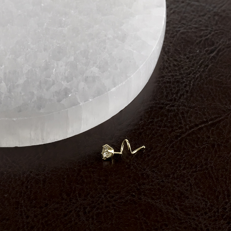 18金 ダイヤモンド 0.3ct ピアス 片耳 ベリーライトブラウン ゴールド18k 簡単装着 キャッチのいらないピアス キャッチナッシャー 男女兼用 あすつく 送料無料の画像