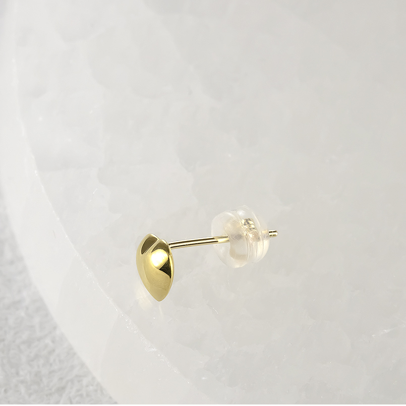 24金 ハート ピアス 純金 レディース 片耳 金 ゴールド 24k お守り 18金 地金 シンプル 人気 おしゃれ あすつく 送料無料 セール saleの画像