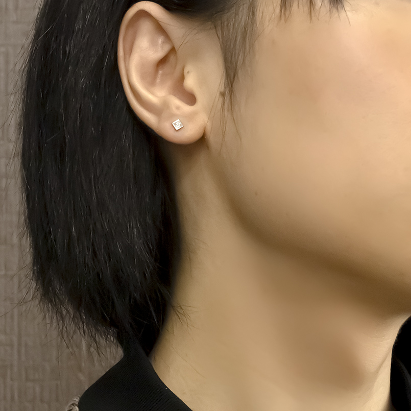プラチナダイヤピアス　片耳　キャッチなし ジュエリー工房アトラス プラチナ ピアス ダイヤモンド 片耳 pt900