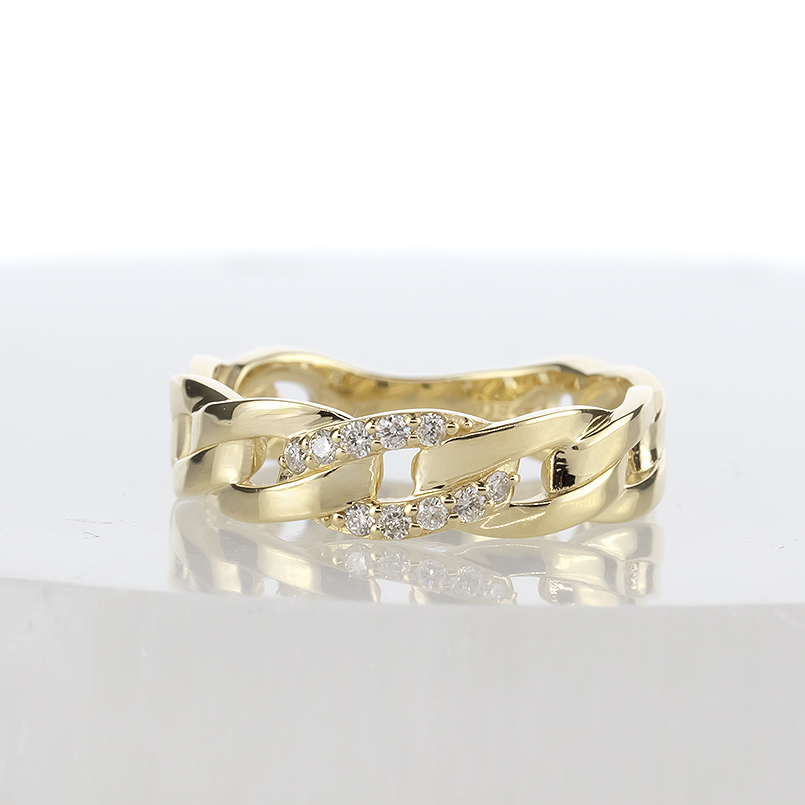 18金 喜平 リング ダイヤモンド 0.1ct メンズ 太め ゴールド 18k 指輪 ダイヤ ピンキーリング 婚約指輪 シンプル おしゃれ 人気 送料無料 セール saleの画像