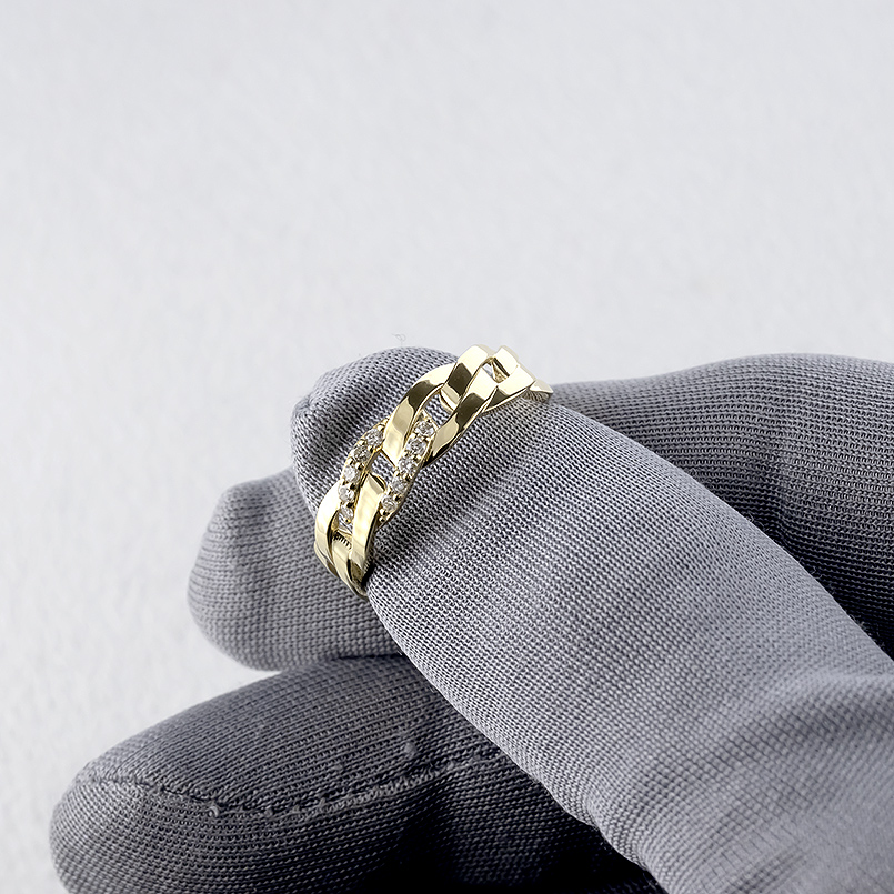 18金 喜平 リング ダイヤモンド 0.1ct メンズ 太め ゴールド 18k 指輪 ダイヤ ピンキーリング 婚約指輪 シンプル おしゃれ 人気 送料無料 セール saleの画像
