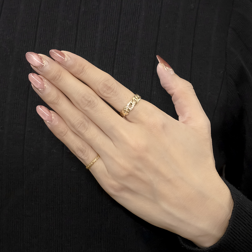 18金 喜平 リング ダイヤモンド 0.1ct メンズ 太め ゴールド 18k 指輪 ダイヤ ピンキーリング 婚約指輪 シンプル おしゃれ 人気 送料無料 セール saleの画像