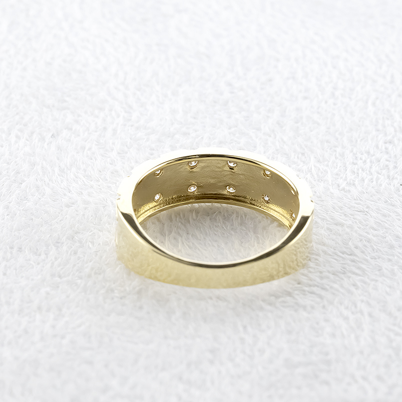 18金 リング ダイヤモンド 0.2ct 15号 太め ゴールド 18k 指輪 ダイヤ ピンキーリング 婚約指輪 シンプル おしゃれ 男女兼用 あすつく 送料無料 セール saleの画像