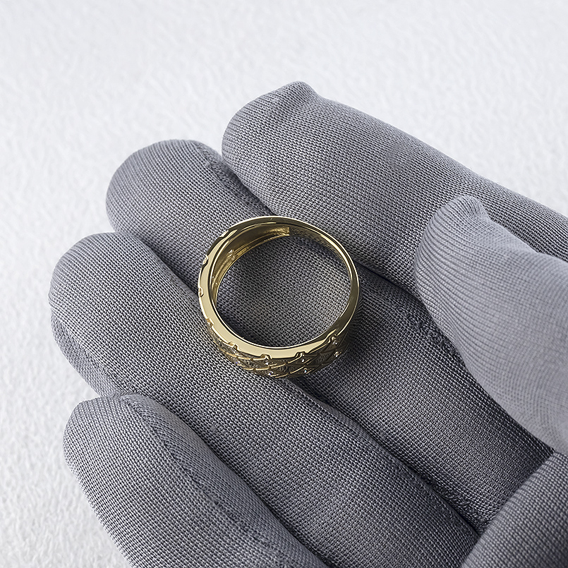 18金 リング ダイヤモンド 0.2ct 15号 太め ゴールド 18k 指輪 ダイヤ ピンキーリング 婚約指輪 シンプル おしゃれ 男女兼用 あすつく 送料無料 セール saleの画像