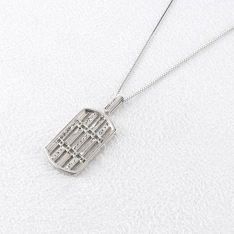プラチナ ネックレス ダイヤモンド 0.25ct プレート メンズ 大ぶり ペンダントトップ 45cm スライド式 延長 ベネチアン トップ pt900 pt850 あすつく 送料無料の画像