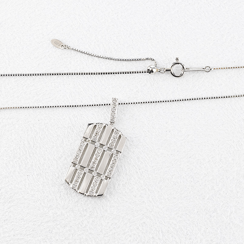 プラチナ ネックレス ダイヤモンド 0.25ct プレート メンズ 大ぶり ペンダントトップ 45cm スライド式 延長 ベネチアン トップ pt900 pt850 あすつく 送料無料の画像