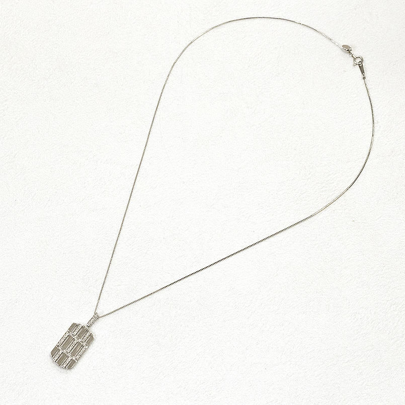 プラチナ ネックレス ダイヤモンド 0.25ct プレート メンズ 大ぶり ペンダントトップ 45cm スライド式 延長 ベネチアン トップ pt900 pt850 あすつく 送料無料の画像