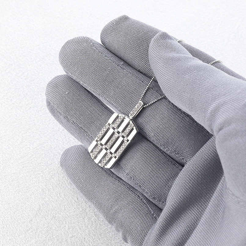 プラチナ ネックレス ダイヤモンド 0.25ct プレート メンズ 大ぶり ペンダントトップ 45cm スライド式 延長 ベネチアン トップ pt900 pt850 あすつく 送料無料の画像