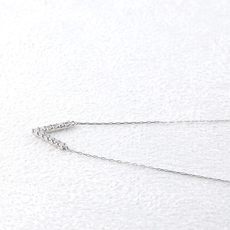 値下げしました！プラチナ ダイヤ ネックレス チェーンPt850 D0.15 値下げしました！プラチナ ダイヤ ネックレス チェーンPt850 D0.15