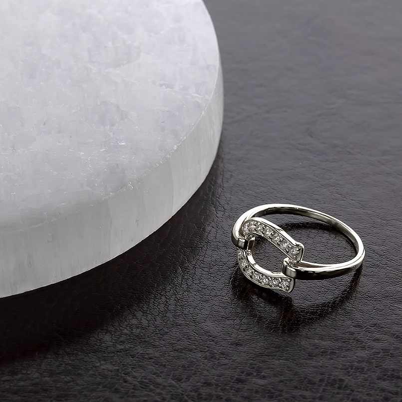 プラチナ リング ダイヤモンド 0.2ct 馬蹄 レディース お守り 指輪 pt900 ホースシュー 蹄鉄 ダイヤ 婚約指輪 ピンキーリング 送料無料 セールの画像