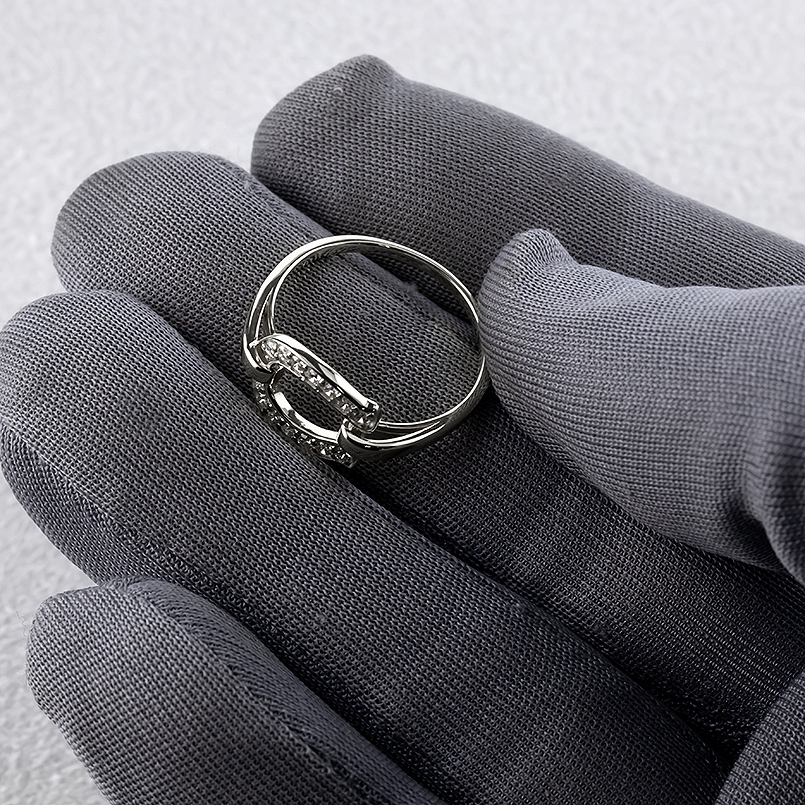 プラチナ リング ダイヤモンド 0.2ct 馬蹄 レディース お守り 指輪 pt900 ホースシュー 蹄鉄 ダイヤ 婚約指輪 ピンキーリング 送料無料 セールの画像