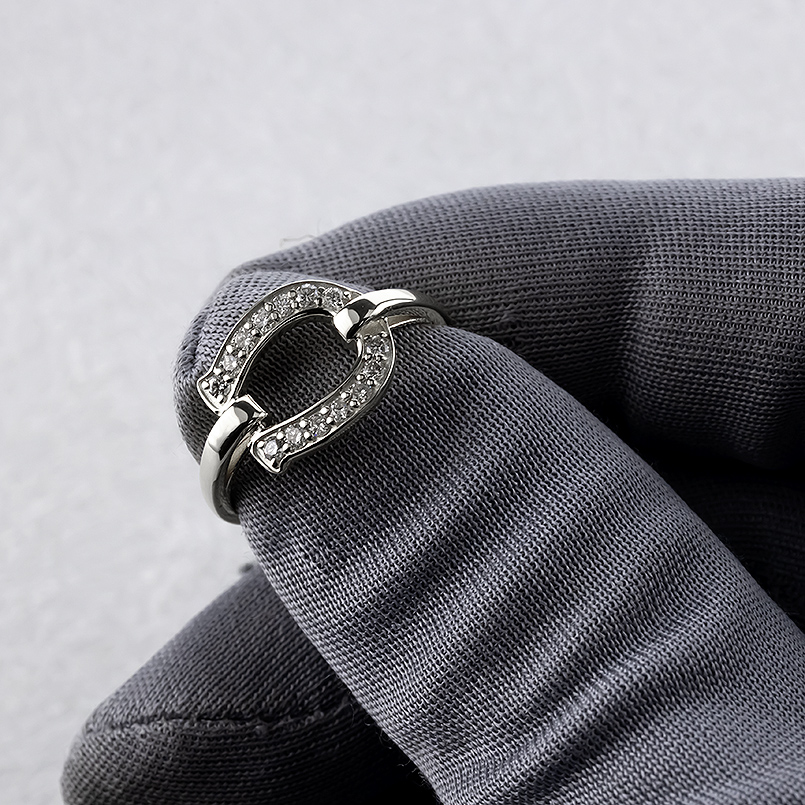 プラチナ リング ダイヤモンド 0.2ct 馬蹄 レディース お守り 指輪 pt900 ホースシュー 蹄鉄 ダイヤ 婚約指輪 ピンキーリング 送料無料 セールの画像