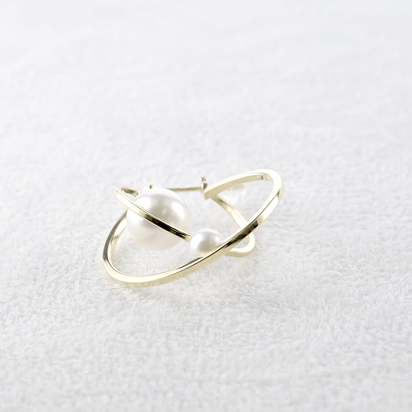 18金 フープピアス 真珠 パール 2連 ゴールド 18k ピアス フープ ペア 大ぶり イエローゴールドk18 フォーマル アコヤ真珠 あすつく 男女兼用 セール saleの画像