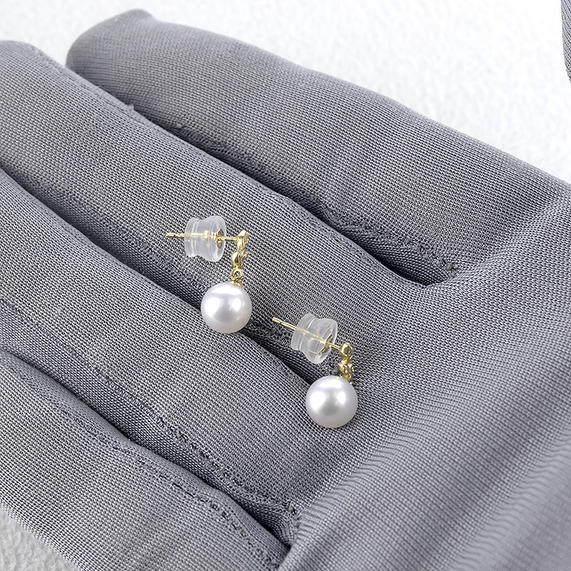 18金 ピアス パール 真珠 ダイヤモンド レディース 若葉 ペア 揺れる ゆれる ゴールド 18k アコヤ あこや真珠 フォーマル あすつく 送料無料 セール saleの画像