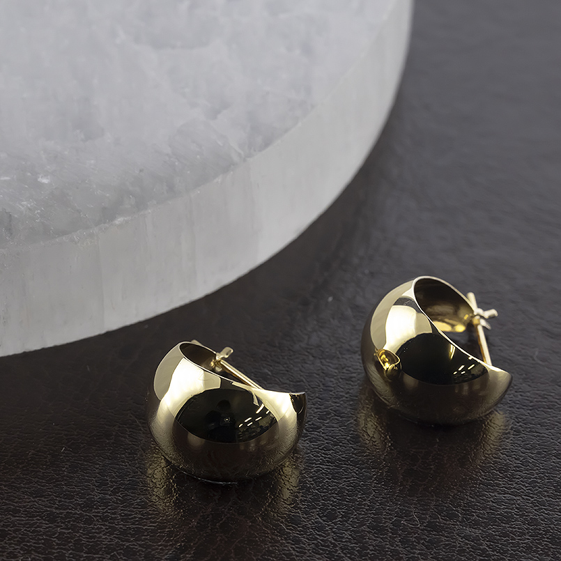 ジュエリー工房アトラス ゴールド フープピアス 月甲 ピアス 