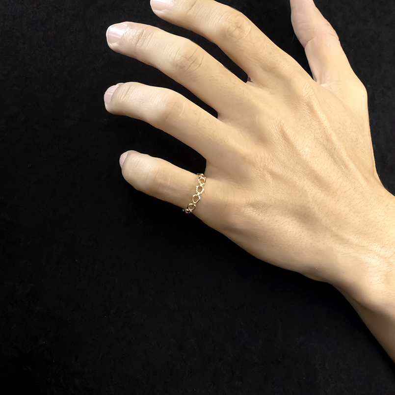18金 リング 馬蹄 メンズ お守り 指輪 ゴールド 18K 金 蹄鉄 ホースシュー 地金 ピンキーリング 婚約指輪 シンプル 人気 おしゃれ セール saleの画像